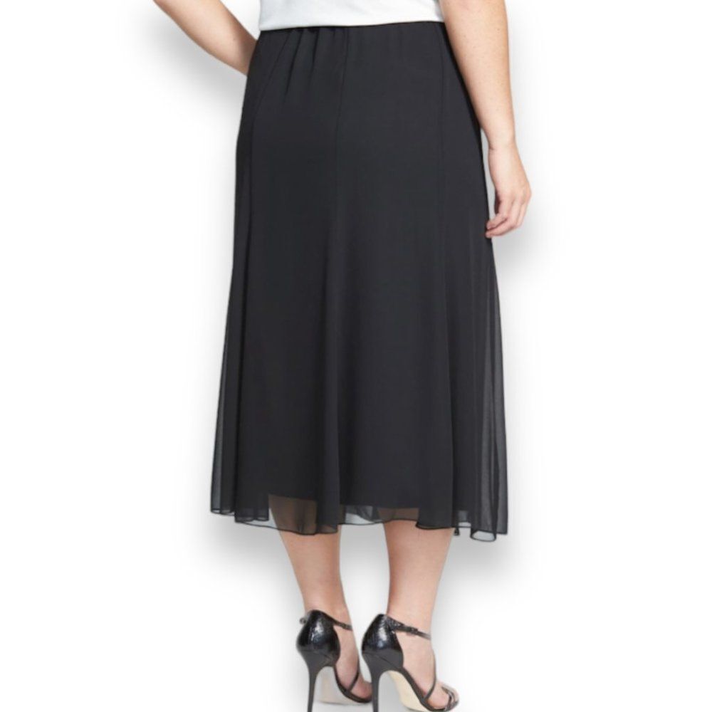 Black Flowy Tulle Long Midi Skirt - NWT